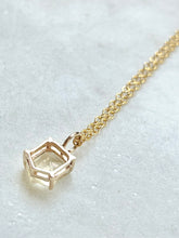 Load image into Gallery viewer, Karen Lindner Designs Faceted Antique Citrine Shield Shaped Gemstone Gold Necklace
