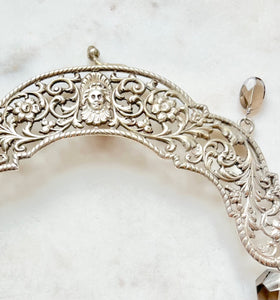 Antique Karen Lindner Designs Sterling European Purse Handle Statement Necklace, 1 of 2