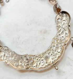Antique Karen Lindner Designs Sterling European Purse Handle Statement Necklace, 2 of 2
