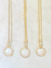 Load image into Gallery viewer, Antique Karen Lindner Designs 10K Yellow Gold Baby Ring Eternity Necklace
