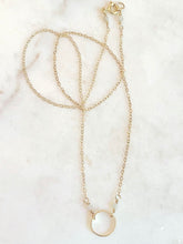 Load image into Gallery viewer, Antique Karen Lindner Designs 10K Yellow Gold Baby Ring Eternity Necklace
