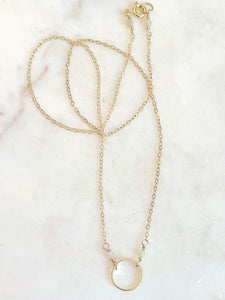 Antique Karen Lindner Designs 10K Yellow Gold Baby Ring Eternity Necklace