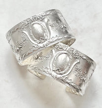 Load image into Gallery viewer, Antique French Karen Lindner Designs Sterling Napkin Ring Cuff Bracelet
