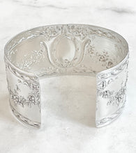 Load image into Gallery viewer, Antique French Karen Lindner Designs Sterling Napkin Ring Cuff Bracelet
