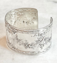 Load image into Gallery viewer, Antique French Karen Lindner Designs Sterling Napkin Ring Cuff Bracelet
