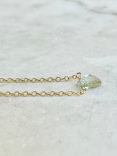 Load image into Gallery viewer, Karen Lindner Designs Faceted Green Amethyst (Prasiolite) Gemstone Gold Necklace
