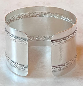 Antique French Karen Lindner Designs Sterling Napkin Ring Cuff Bracelet