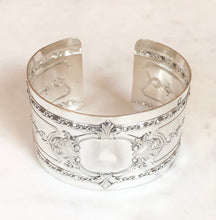 Load image into Gallery viewer, Antique French Karen Lindner Designs Sterling Napkin Ring Cuff Bracelet
