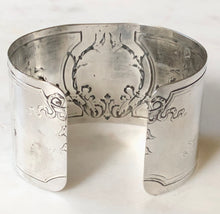 Load image into Gallery viewer, Antique French Karen Lindner Designs Sterling Napkin Ring Cuff Bracelet
