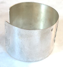 Load image into Gallery viewer, Antique French Karen Lindner Designs Sterling Napkin Ring Cuff Bracelet
