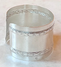 Load image into Gallery viewer, Antique French Karen Lindner Designs Sterling Napkin Ring Cuff Bracelet
