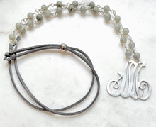 Load image into Gallery viewer, Antique Karen Lindner Designs Sterling Initial M Necklace
