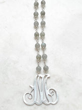 Load image into Gallery viewer, Antique Karen Lindner Designs Sterling Initial M Necklace
