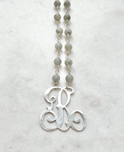 Load image into Gallery viewer, Antique Karen Lindner Designs Sterling Initial R Necklace
