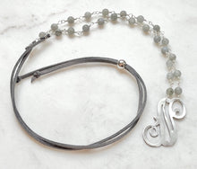 Load image into Gallery viewer, Antique Karen Lindner Designs Sterling Initial N Necklace
