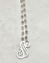 Load image into Gallery viewer, Antique Karen Lindner Designs Sterling Initial N Necklace
