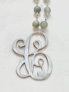 Antique Karen Lindner Designs Sterling Initial C Necklace