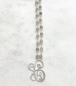 Antique Karen Lindner Designs Sterling Initial C Necklace