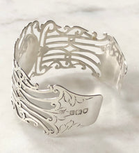 Load image into Gallery viewer, Antique English Pierced Karen Lindner Designs Napkin Ring Cuff Bracelet
