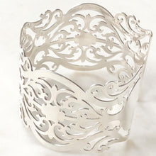 Load image into Gallery viewer, Antique English Pierced Karen Lindner Designs Napkin Ring Cuff Bracelet

