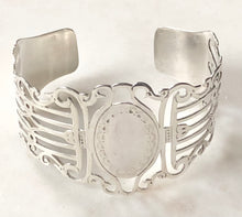 Load image into Gallery viewer, Antique English Pierced Karen Lindner Designs Napkin Ring Cuff Bracelet
