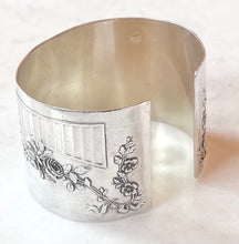 Load image into Gallery viewer, Antique French Karen Lindner Designs Sterling Napkin Ring Cuff Bracelet
