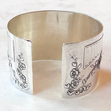 Load image into Gallery viewer, Antique French Karen Lindner Designs Sterling Napkin Ring Cuff Bracelet
