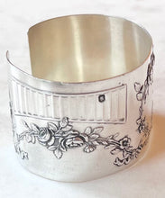 Load image into Gallery viewer, Antique French Karen Lindner Designs Sterling Napkin Ring Cuff Bracelet
