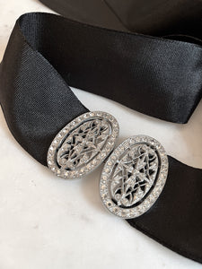 Antique French Rhinestone Buckle Karen Lindner Designs Choker Necklace