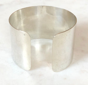 Antique French Karen Lindner Designs Sterling Napkin Ring Cuff Bracelet