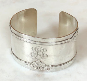 Antique French Karen Lindner Designs Sterling Napkin Ring Cuff Bracelet