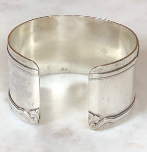 Antique French Karen Lindner Designs Sterling Napkin Ring Cuff Bracelet