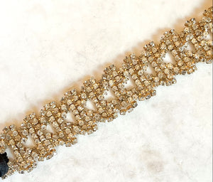 Vintage Rhinestone Karen Lindner Designs Choker Necklace
