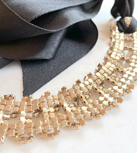Vintage Rhinestone Karen Lindner Designs Choker Necklace