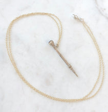 Load image into Gallery viewer, Antique Karen Lindner Designs Gold &amp; Pale Citrine Pencil Necklace
