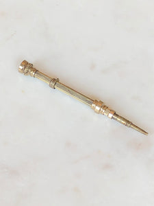 Antique Karen Lindner Designs Gold & Ruby Pencil Necklace