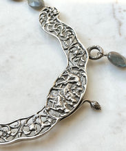 Load image into Gallery viewer, Antique Karen Lindner Designs Sterling Italian Purse Handle Statement Necklace
